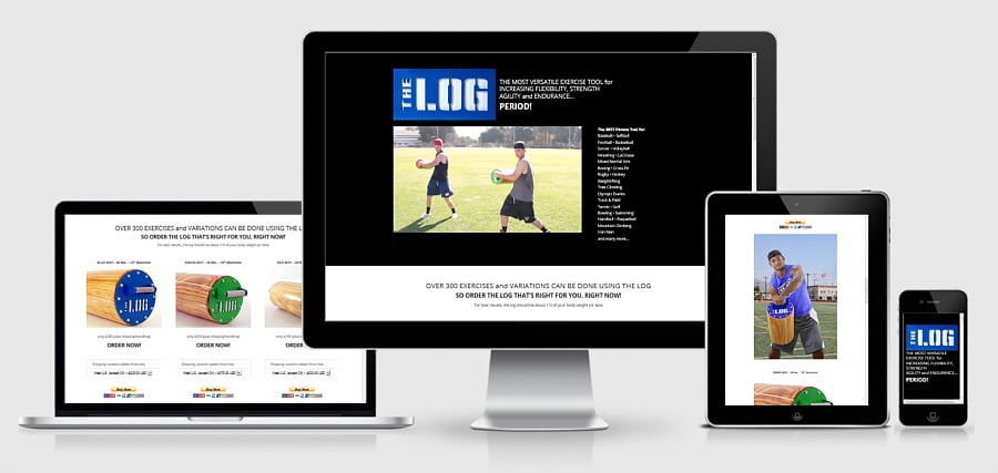 Theta Media Group Client Website Showcase | The Log Workout | Fitness Products