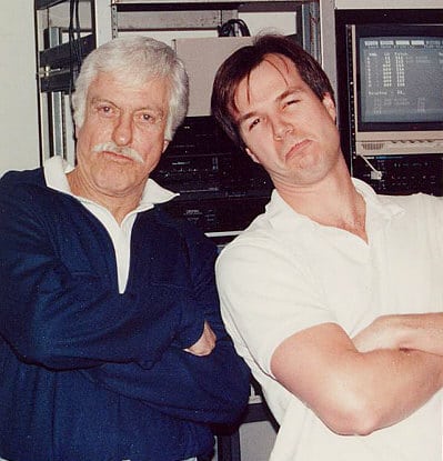 Jim Latham and Dick van Dyke at Theta Sound Studio, Theta Media Group, Website Design, Branding and E-Commerce
